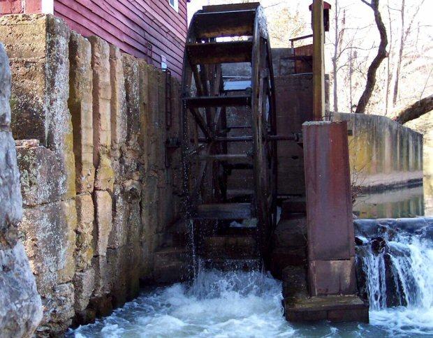 The eighteen foot diameter water wheel is hard at work in this image. I can tell you that the friendly and knowledgable Miller inside is also hard at work ! 