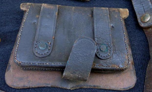 Civil War Period Cavalry Officers Belt Rig with Fine 1851 Belt Plate, Sword Straps & Hangers, Cap Box, & Pistol Cartridge Box 