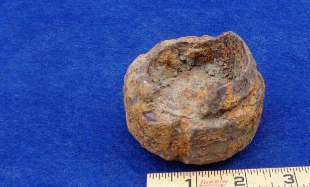 Nice Dug Base/Cup for a 3" Hotchkiss Shell - Recovered Fredericksburg, Virginia 