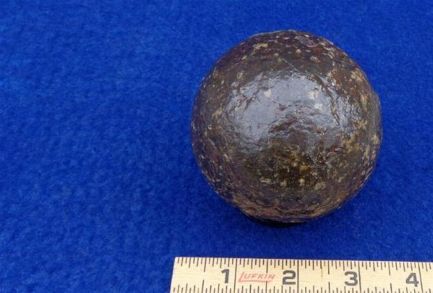 Nice Cleaned & Coated Grapeshot from a Stand for 42 Pound Gun.