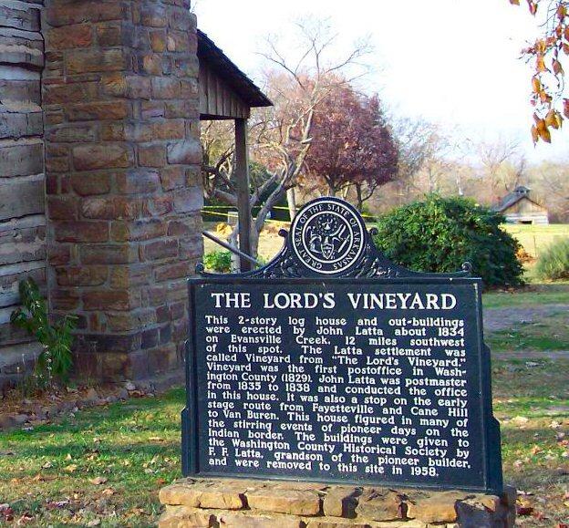 Beautiful early Arkansas Log Home, the Latta House can be seen at the Prairie Grove Battlefield State Park, in Prairie Grove, Arkansas. 