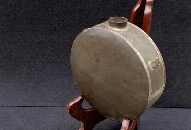 Fine Displaying Example of an Original Confederate Tin Drum Canteen