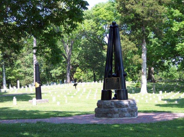 Marker at US General Grant's HQ - National Cemetery at Shiloh, Tennessee 