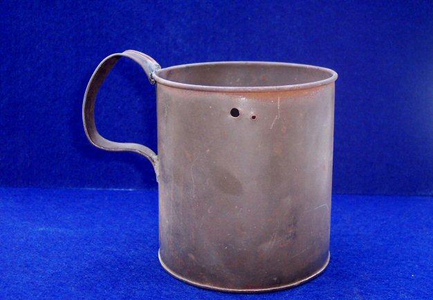 Nice Large Regulation Size Civil War Period - All Soldered Seam Contruction Tin Cup