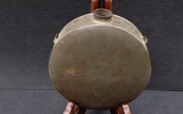 Fine Displaying Example of an Original Confederate Tin Drum Canteen