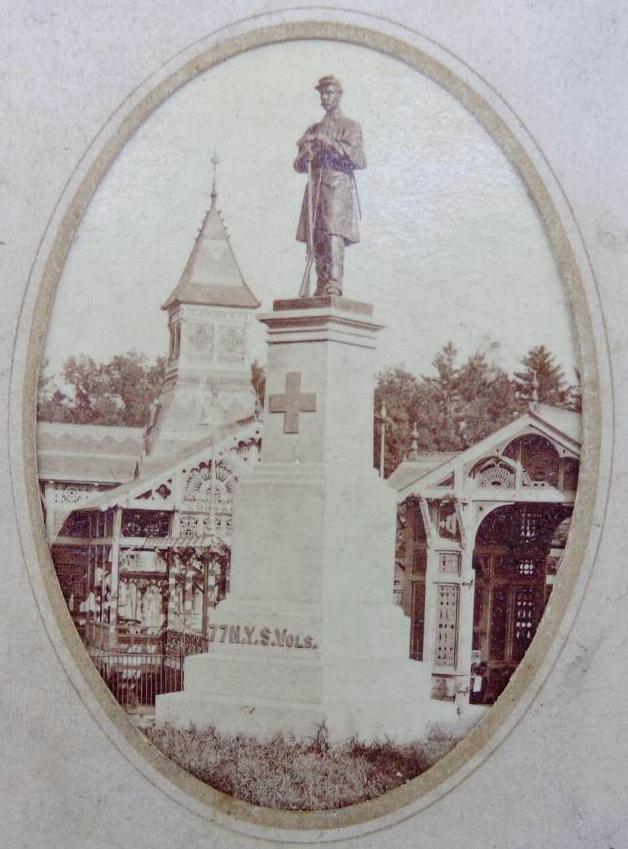 Fine Cdv Image of the Monument to the 77th New York Infantry at Congress Springs, New York