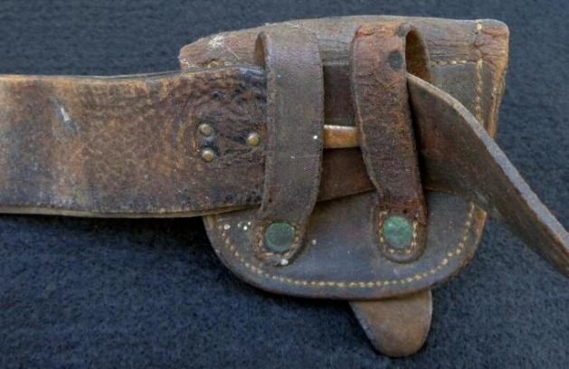 Civil War Period Cavalry Officers Belt Rig with Fine 1851 Belt Plate, Sword Straps & Hangers, Cap Box, & Pistol Cartridge Box