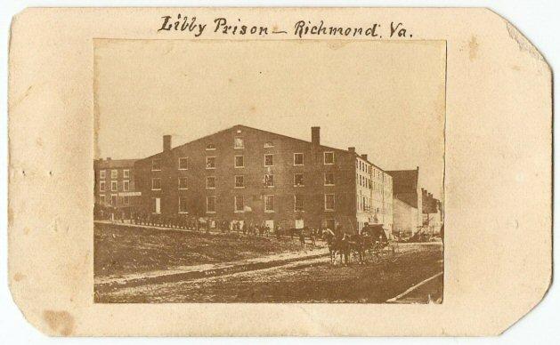 Rare 1863, Confederate Photographed Cdv of Libby Prison in Richmond. 