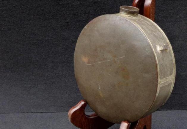 Fine Displaying Example of an Original Confederate Tin Drum Canteen