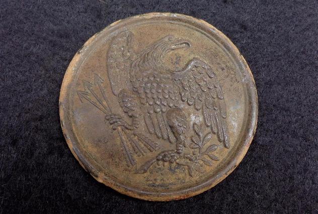W.H. Smith Maker Marked US Eagle Breast Plate with Both Loops - Recovered Brandy Station, Virginia. 