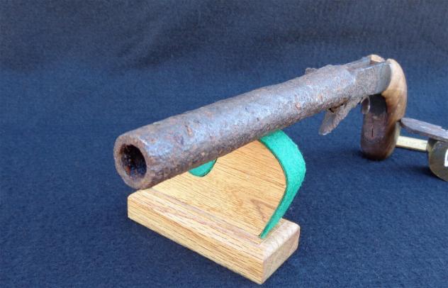 Nice Relic Condition Excavated Single Shot Under Hammer Pistol - 6.5 Inch Barrel 
