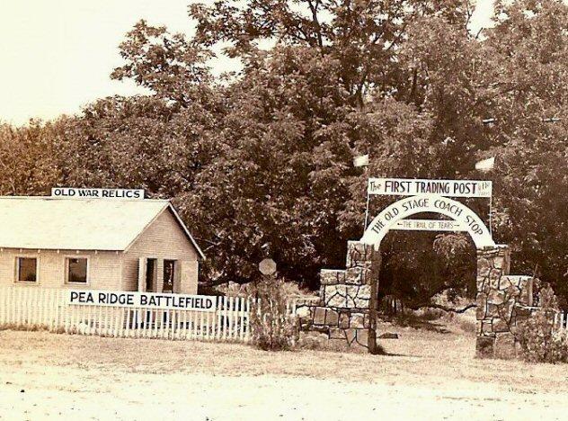 Relic Shop Out beside Elkhorn Tavern Ca. 1938, when the entire Pea Ridge Battlefield was still private property ! 