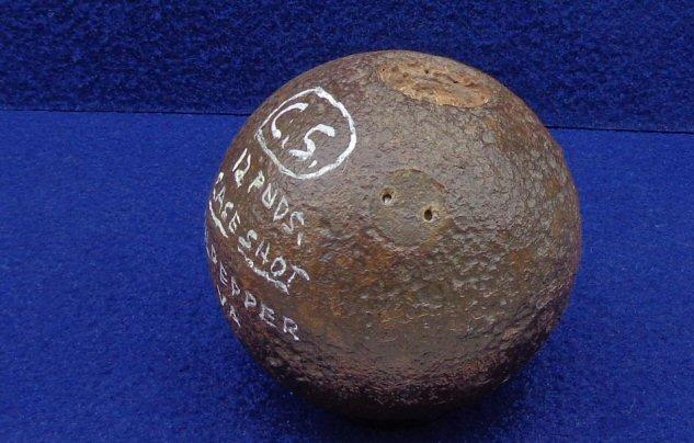 12 Pnd Confederate Sideloader Artillery Shell w/Nice Iron & Well Defined Plug - Recovered Culpeper, Virginia. 