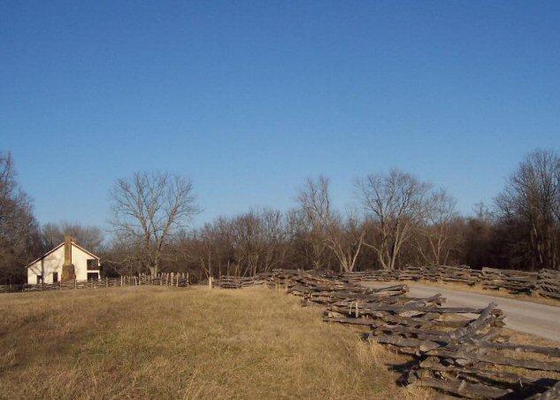 Elkhorn Tavern on the Pea Ridge Battlefield, in the middle of dreary winter. 