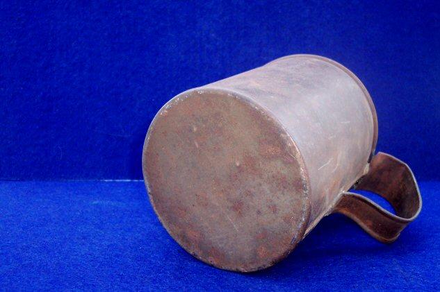 Nice Large Regulation Size Civil War Period - All Soldered Seam Contruction Tin Cup