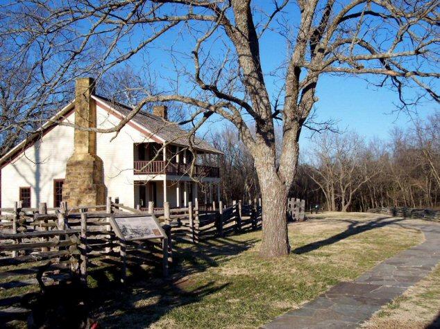 Elkhorn Tavern on the Pea Ridge Battlefield, in the middle of dreary winter. 