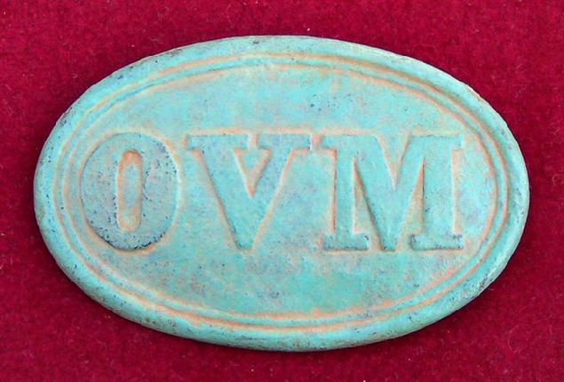 Fine Ohio Volunteer Militia - OVM - Waist Belt Plate - Recovered Culpeper County, Virginia