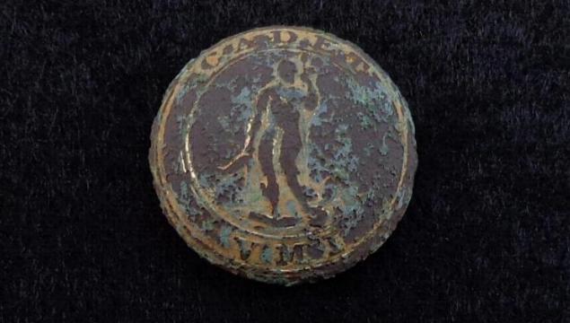 Very RARE SU407 High Dome Pattern Virginia Military Institute V.M.I. Cadet Coat Button 