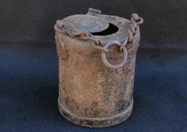 Nice "Relic Look" Civil War Artillery Grease or Tar Bucket