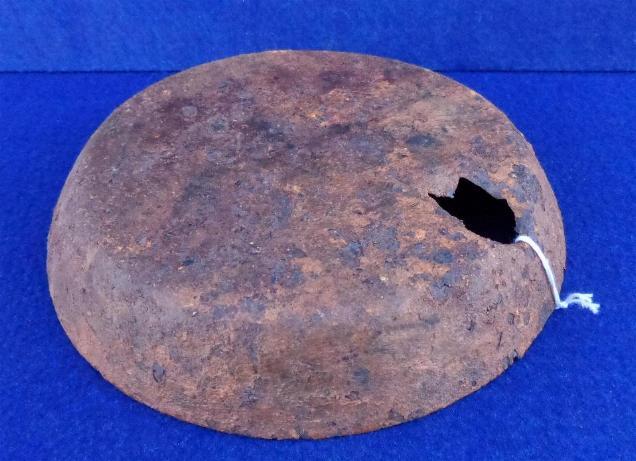 Neat Shrapnel or Bullet Damaged Frying Pan Recovered on the Wilderness, Virginia, Battlefield 