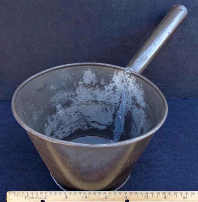 Big 5" Tall by 7 Inch diameter Civil War Period Tin Cooking Pot/Pan