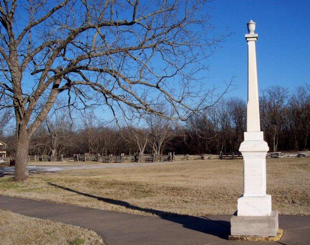 Confederate Monument near Elkhorn Tavern, one of only two, on the Pea Ridgle Battlefield.