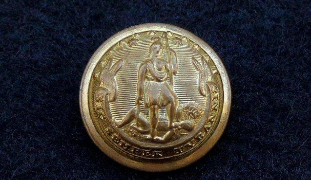 Very Fine Non Dug Civil War Period VA20 Virginia State Seal Staff Officer's Coat Button 