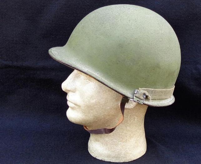 Fine Late WWII or Korean War Rear Seam U.S. M1 Helmet & Liner