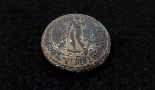 Very RARE SU407 High Dome Pattern Virginia Military Institute V.M.I. Cadet Coat Button 