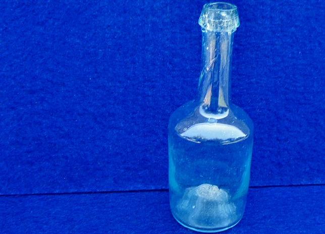 Beautiful & Unusual Little Pontilled Aqua "Sample" Bottle 