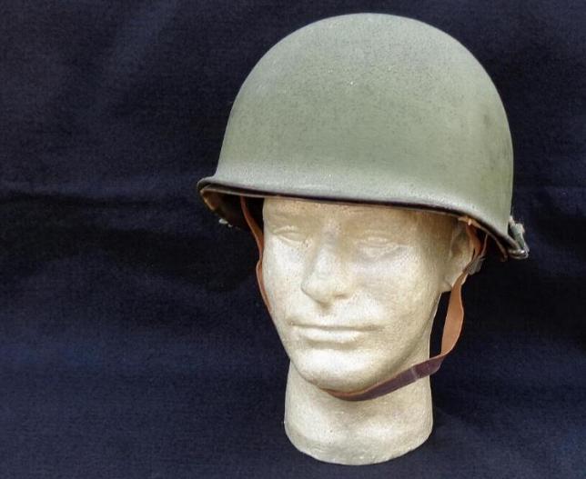 Fine Late WWII or Korean War Rear Seam U.S. M1 Helmet & Liner