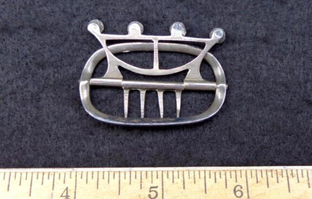 Nice Silver Colonial or Revolutionary War Period Neck Stock Buckle