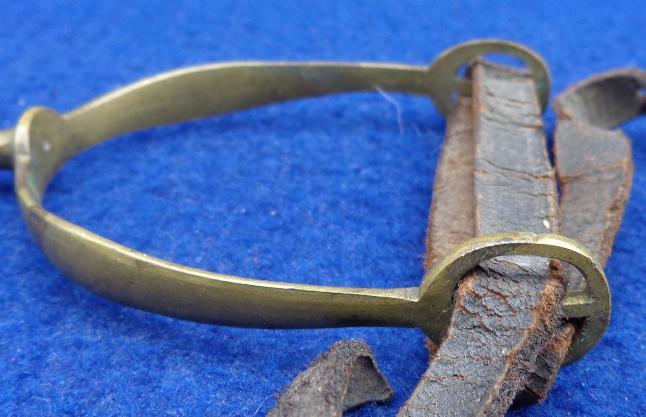 Fine Civil War Period Brass Civilian or "Commercial" Horse Spur w/Strap