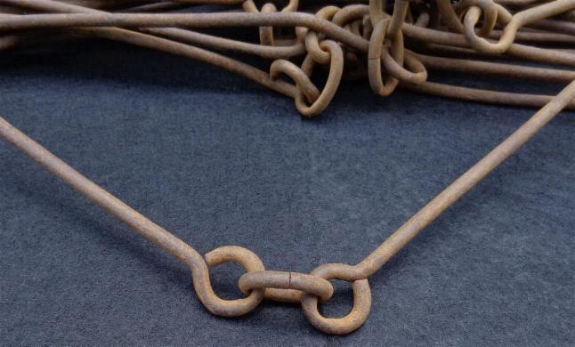 Fine Civil War Period "Two Pole" or 33 Feet Long Suveyor's Chain 