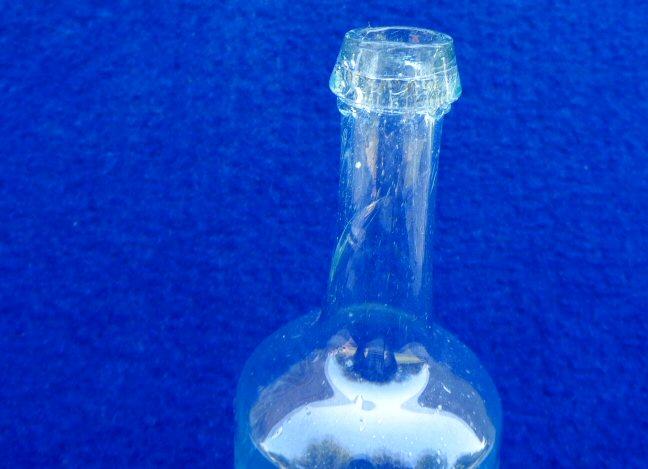 Beautiful & Unusual Little Pontilled Aqua "Sample" Bottle 