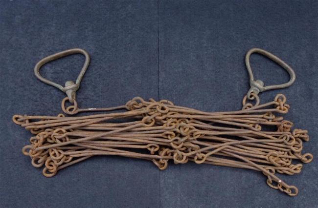 Fine Civil War Period "Two Pole" or 33 Feet Long Suveyor's Chain 