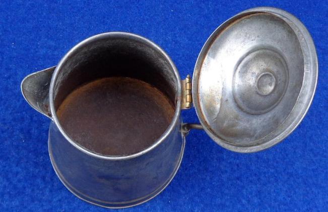 Beautiful Small Civil War Period Tin Tea Pot or Creamer 