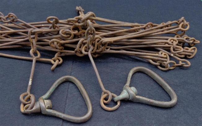 Fine Civil War Period "Two Pole" or 33 Feet Long Suveyor's Chain 