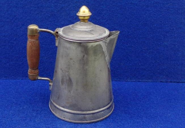 Beautiful Small Civil War Period Tin Tea Pot or Creamer 