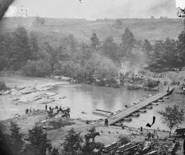 Bridge over the North Anna River, built by the 50th New York Engineers