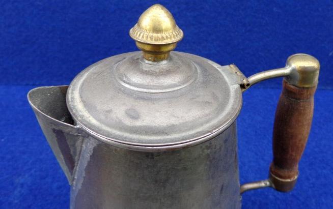 Beautiful Small Civil War Period Tin Tea Pot or Creamer 