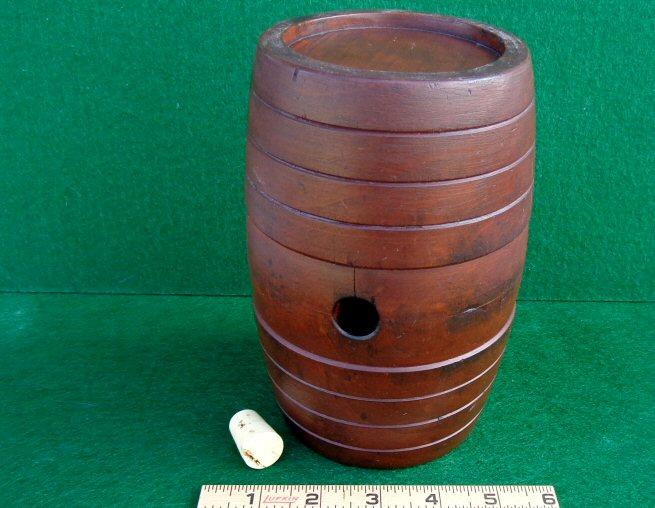 Fine Barrel or "Rundlet" Pattern Canteen - Popular from the 1750's - 1830's Including some Revolutionary War Use. 