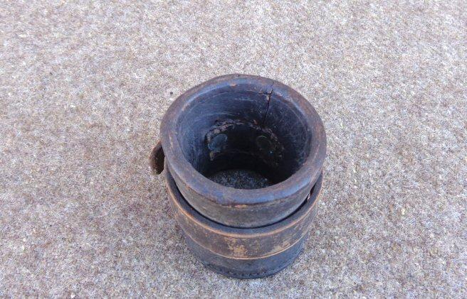 Nice Original Unmarked Early Civil War Leather Carbine Boot or Thimble