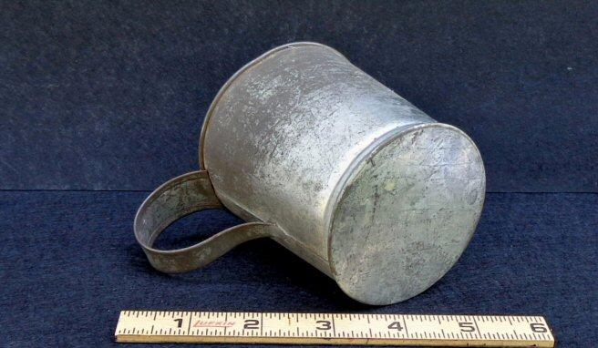 Excellent Civil War Period Tin Cup with Handle - Not Regulation But Period and Wonderfully Preserved 