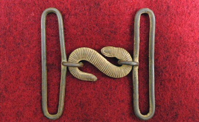 Super Nice Complete Confederate Snake Waist Belt Buckle - Recovered Winchester, Virginia