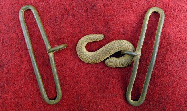 Super Nice Complete Confederate Snake Waist Belt Buckle - Recovered Winchester, Virginia