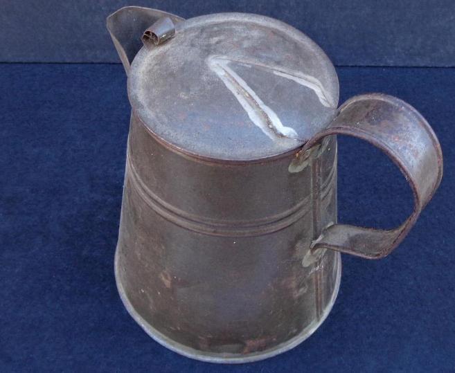 Fine Small or Personal Soldered Tin Civil War Period Coffee Pot