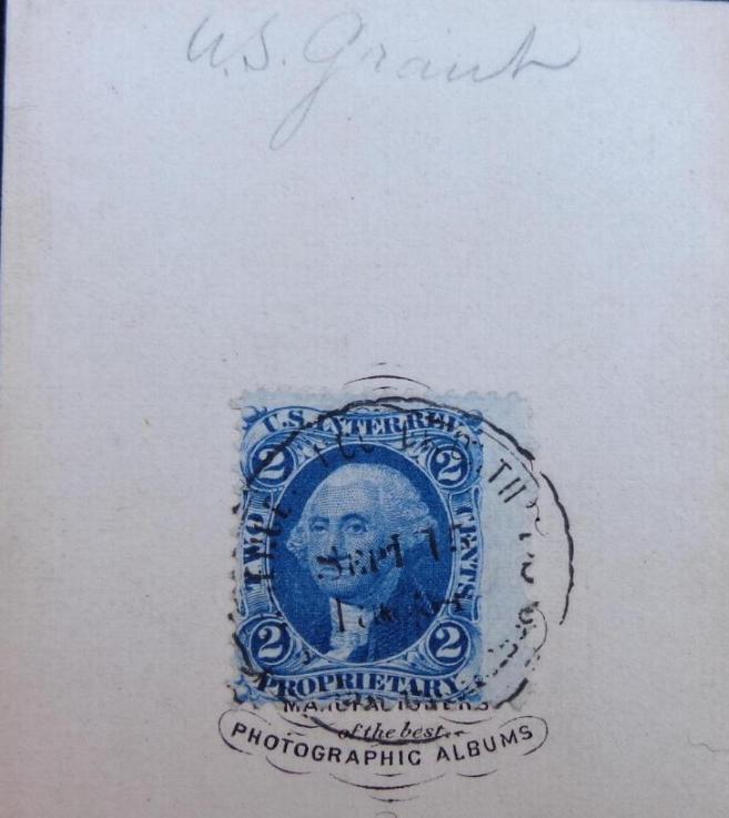 Nice ca. 1864 Original Cdv Image of Lieutenant General U.S. Grant - Blue Tax Stamp