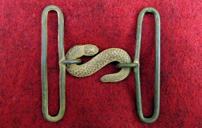 Super Nice Complete Confederate Snake Waist Belt Buckle - Recovered Winchester, Virginia