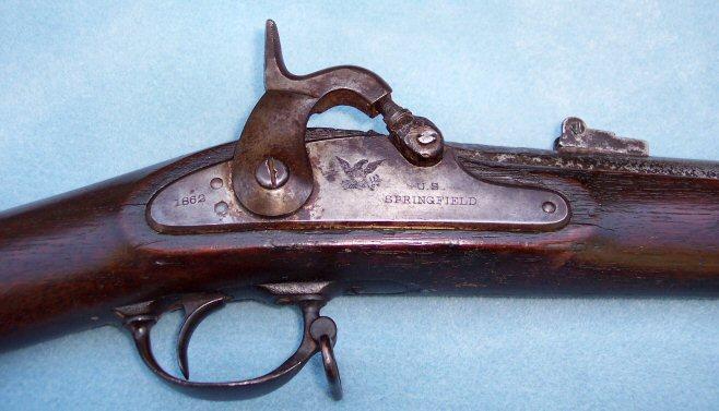  Nice Model 1861 Springfield Rifle w/1862 Date on Lock